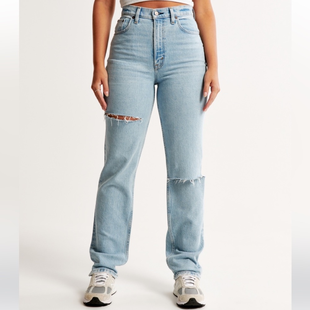 Abercrombie & Fitch Curve Love High Rise 90’s Straight Jean